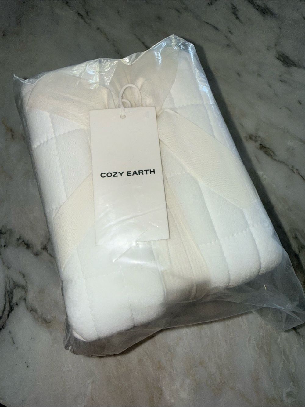 Cozy Earth White Euro Bamboo Jersey Quilted Shams 36x36 NWT (two included)